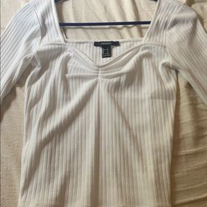 White long sleeve top